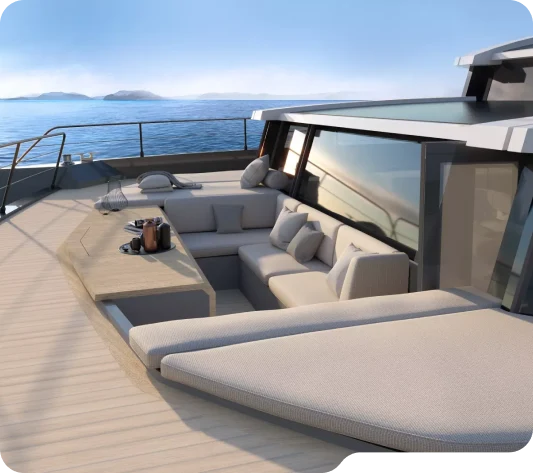 Yacht deck with a view