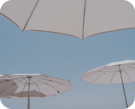 Three sun umbrellas